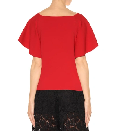 Shop Valentino Jersey Top In Red