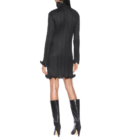 Shop Givenchy Plissé Minidress In Black