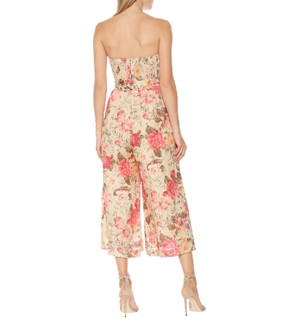 Shop Zimmermann Honour Floral Linen Jumpsuit In Multicoloured