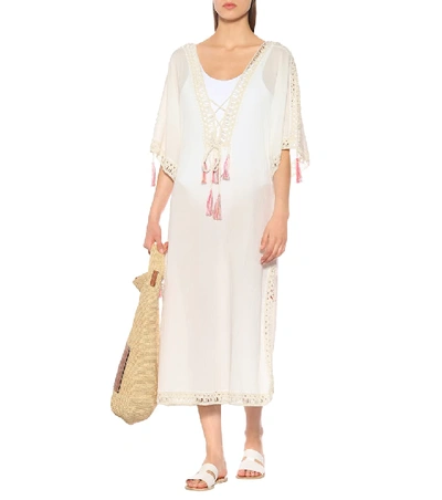 Shop Anna Kosturova Penelope Cotton Kaftan In Beige