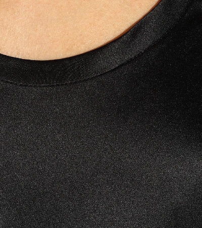 Shop Brunello Cucinelli Sleeveless Silk Satin Top In Black