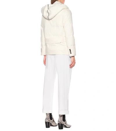 Shop Brunello Cucinelli Wool Down Jacket In White