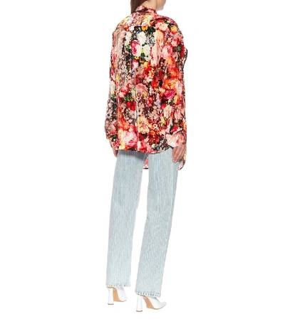 Shop Y/project Floral Velvet Shirt In Multicoloured