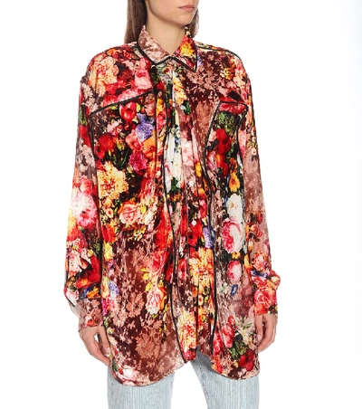 Shop Y/project Floral Velvet Shirt In Multicoloured