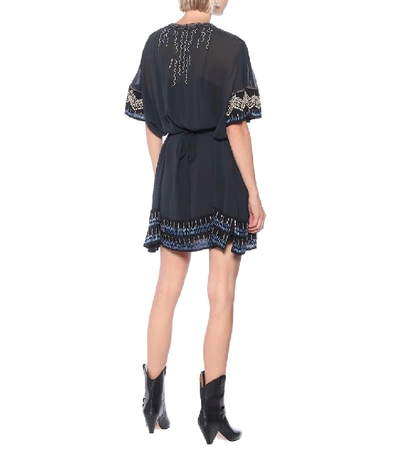 Shop Isabel Marant Camelia Silk-crêpe Dress In Black