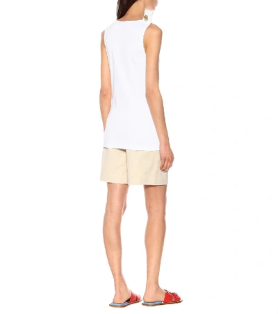 Shop Calvin Klein 205w39nyc Crystal-embellished Tank Top In White