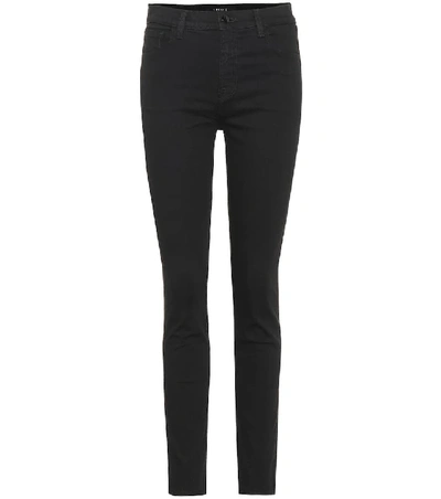 Shop J Brand Ruby High-waisted Skinny Jeans In Black
