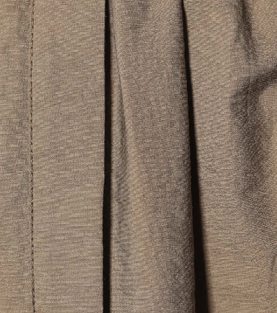 Shop Brunello Cucinelli Cotton-blend Midi Skirt In Green