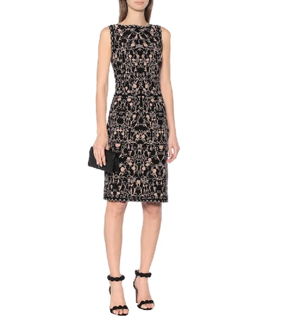 Shop Alaïa Stretch-knit Dress In Black