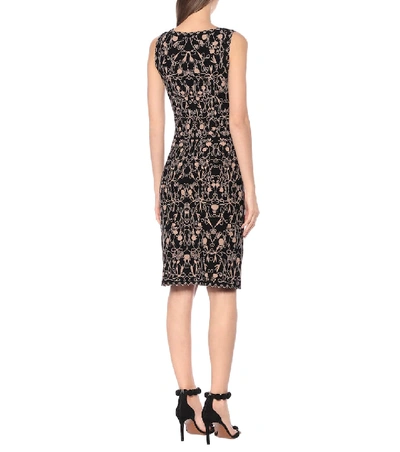 Shop Alaïa Stretch-knit Dress In Black