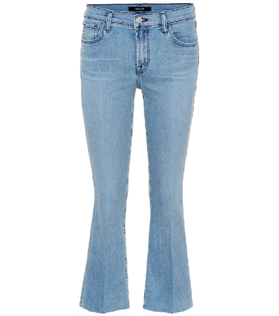 Shop J Brand Selena Mid-rise Bootcut Jeans In Blue