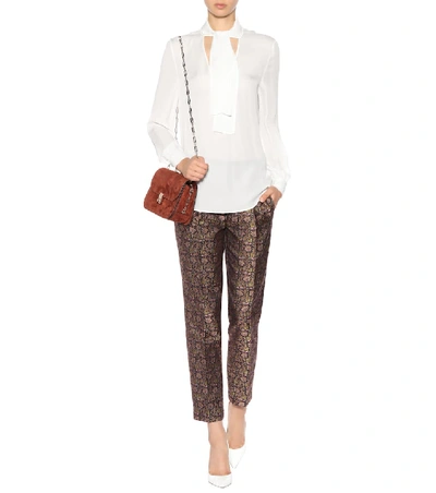 Shop Etro Silk Blouse In White