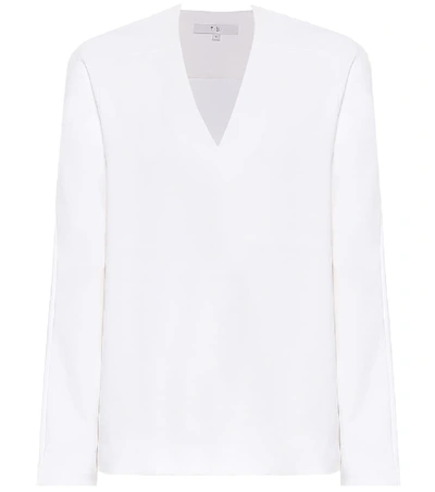 Shop Tibi Chalky Drape Top In White