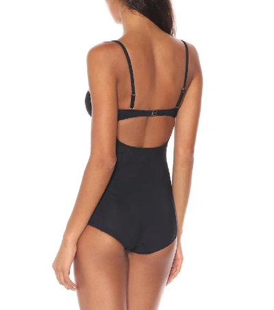 Dolce & Gabbana Lycra One Piece Bathing Suit In Black