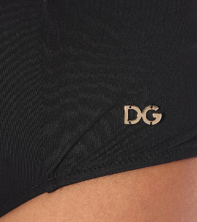 Dolce & Gabbana Lycra One Piece Bathing Suit In Black