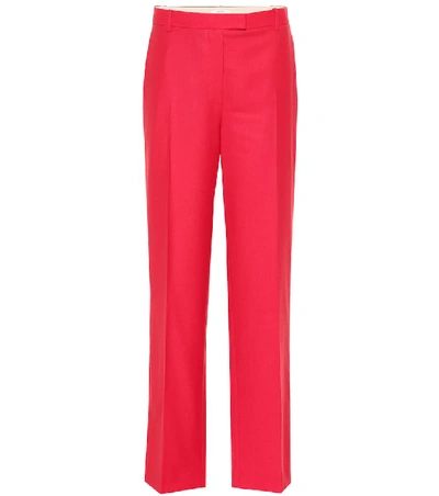Shop The Row Lada Wool Pants In Red