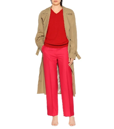 Shop The Row Lada Wool Pants In Red