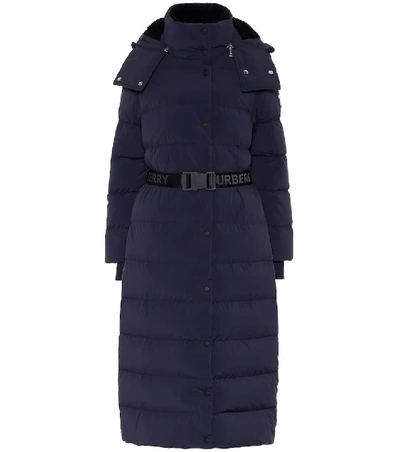 Shop Burberry Eppingham Quilted Down Coat In Blue