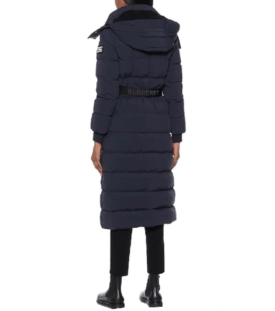 Shop Burberry Eppingham Quilted Down Coat In Blue