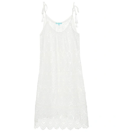 Shop Melissa Odabash Ana Knitted Cotton Minidress In White