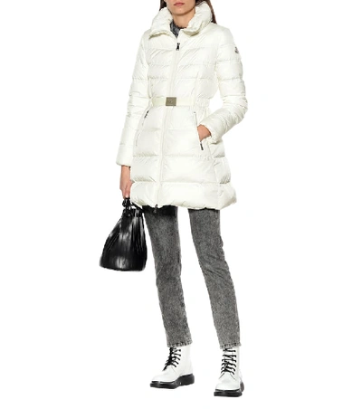 Shop Moncler Accenteur Down Coat In White