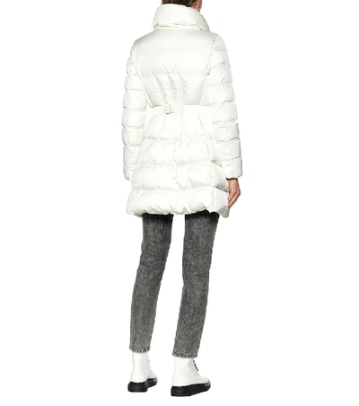 Shop Moncler Accenteur Down Coat In White