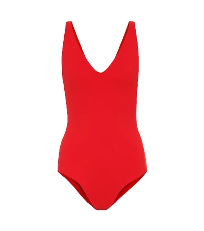 Shop Acne Studios One-piece Swimsuit In Red