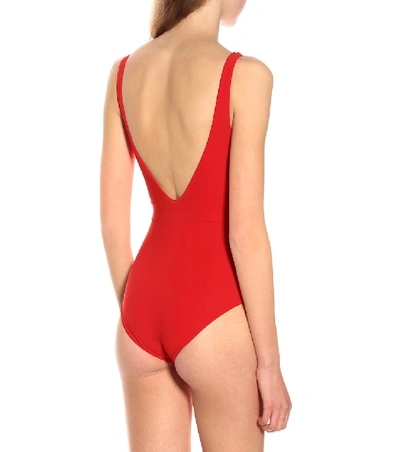 Shop Acne Studios One-piece Swimsuit In Red