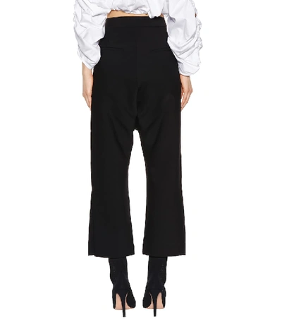 Shop Ellery Embellished Wool-blend Trousers In Black