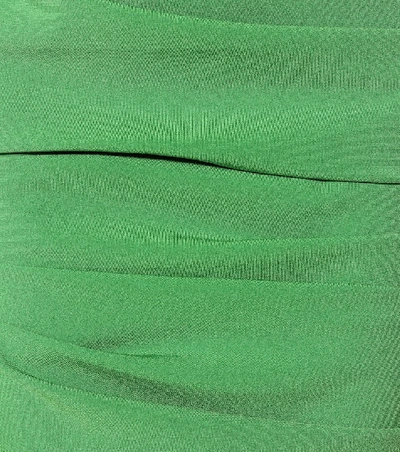 Shop Alex Perry Mena Stretch-crêpe Midi Dress In Green