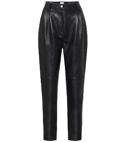 Shop Magda Butrym Wembley High-rise Leather Pants In Black