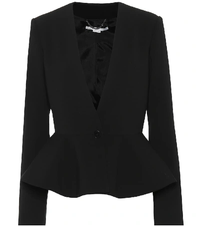 Shop Stella Mccartney Stretch Wool Jacket In Black