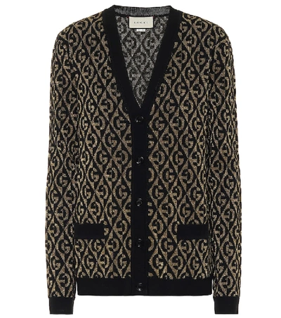 Shop Gucci G Wool-blend Jacquard Cardigan In Multicoloured