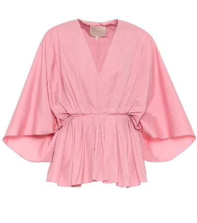 Shop Roksanda Aniya Cotton Top In Pink