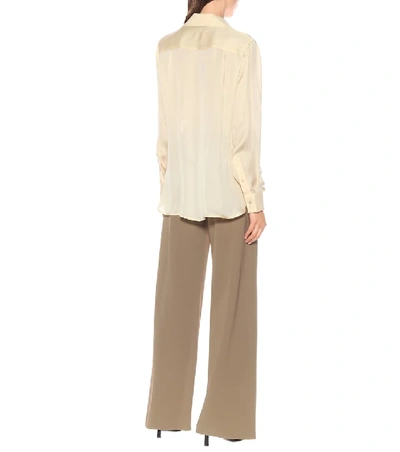 Shop Arje The Kaia Silk Shirt In Beige