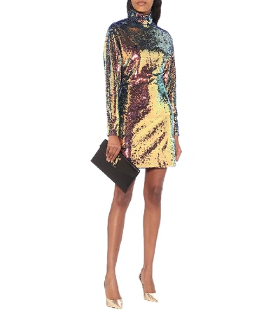 Shop Rta Ansel Sequined Minidress In Multicoloured