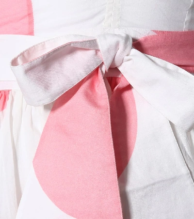 Shop Alexandra Miro Raphaela Polka-dot Cotton Minidress In White