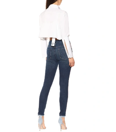 Shop Mother Looker High-rise Skinny Jeans In Blue