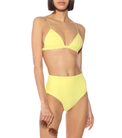 Shop Jade Swim Bound High-rise Bikini Bottoms In Yellow