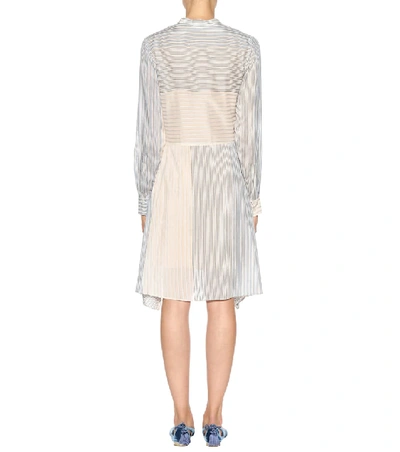 Shop Stella Mccartney Striped Cotton And Silk Dress In Multicoloured