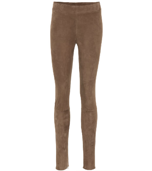 suede tan leggings