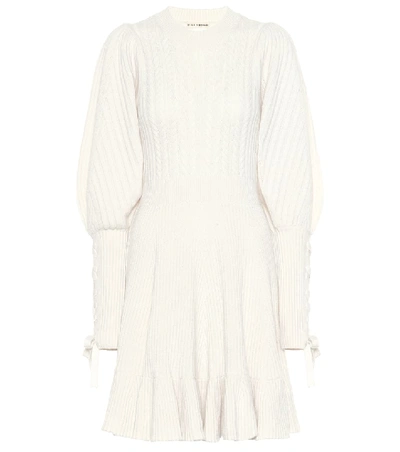 Shop Ulla Johnson Renee Wool And Cashmere Dress In White