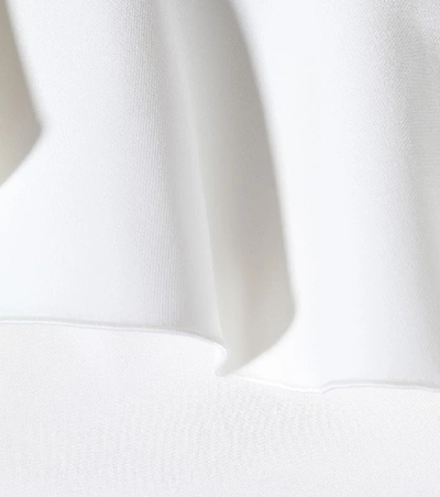 Shop Oscar De La Renta Ruffled Silk Top In White
