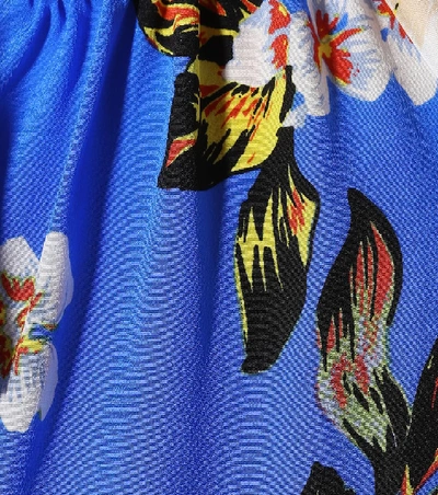 Shop Diane Von Furstenberg Floral Silk Dress In Blue