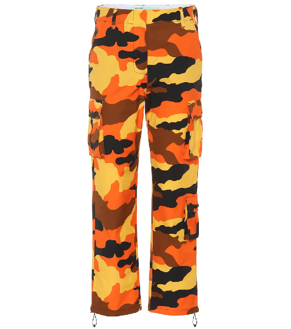 orange camo trousers