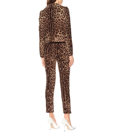 Shop Dolce & Gabbana Leopard-print Wool Jacket In Multicoloured