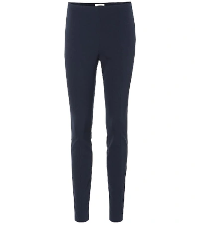 Shop The Row Rosso Stretch Wool Crêpe Pants In Blue