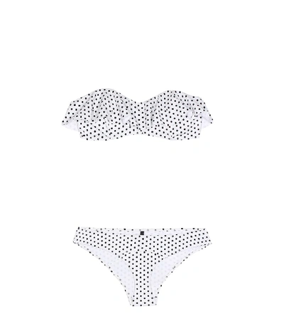 Shop Lisa Marie Fernandez Natalie Flounce Bikini In White