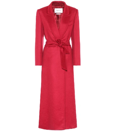 Shop Max Mara Kriss Cashmere Coat In Red