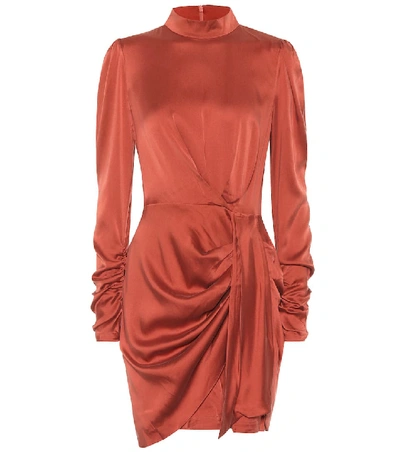 Shop Zimmermann Espionage Stretch-silk Dress In Red
